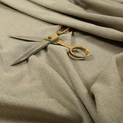 Rachel Soft Texture Chenille Upholstery Fabric Taupe Bizon Brown Colour - Made To Measure Curtains