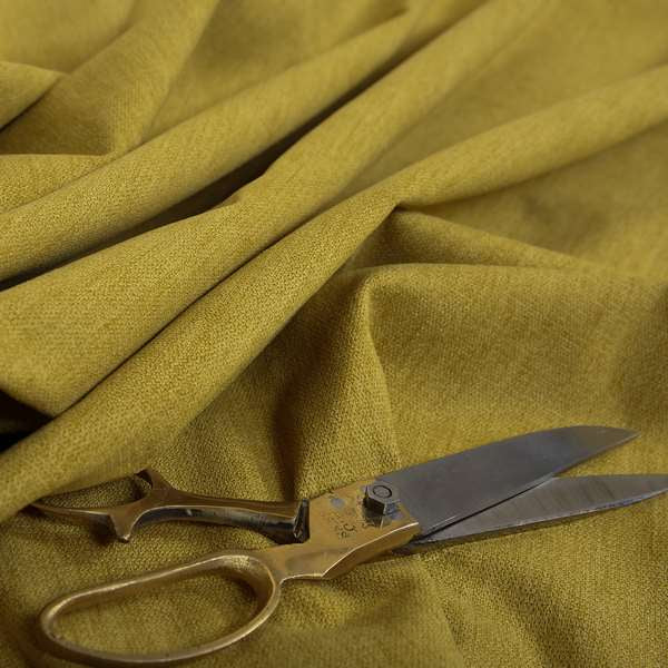 Rachel Soft Texture Chenille Upholstery Fabric Yellow Colour