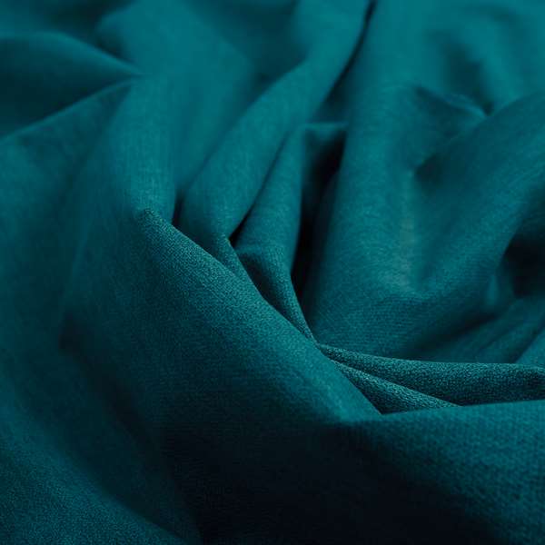 Rachel Soft Texture Chenille Upholstery Fabric Teal Blue Colour - Roman Blinds