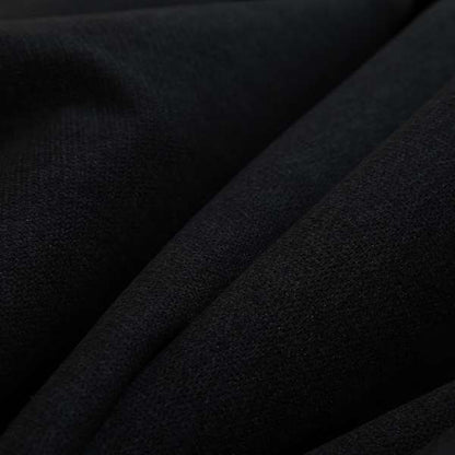 Rachel Soft Texture Chenille Upholstery Fabric Black Colour - Made To Measure Curtains