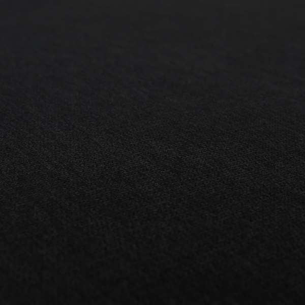 Rachel Soft Texture Chenille Upholstery Fabric Black Colour - Made To Measure Curtains