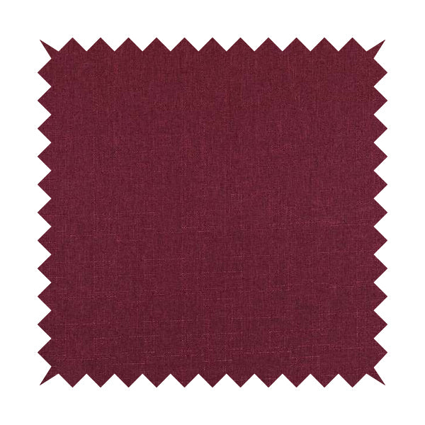 Regent Woven Look Plain Chenille Material Upholstery Fabric In Red Colour