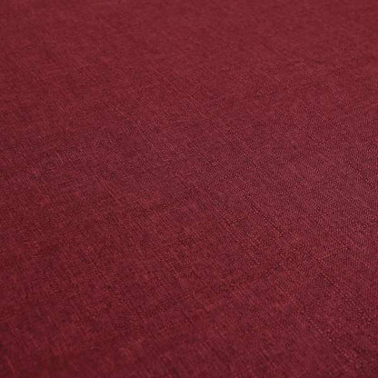 Regent Woven Look Plain Chenille Material Upholstery Fabric In Red Colour - Made To Measure Curtains