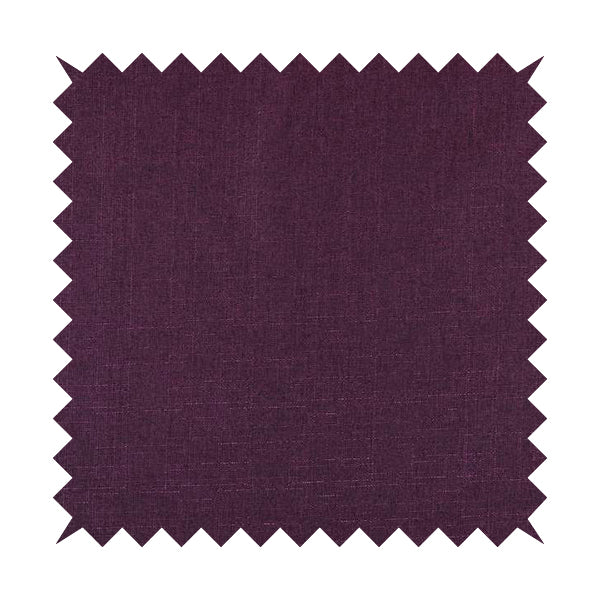 Regent Woven Look Plain Chenille Material Upholstery Fabric In Purple Colour - Made To Measure Curtains