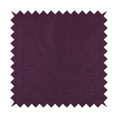 Regent Woven Look Plain Chenille Material Upholstery Fabric In Purple Colour - Made To Measure Curtains