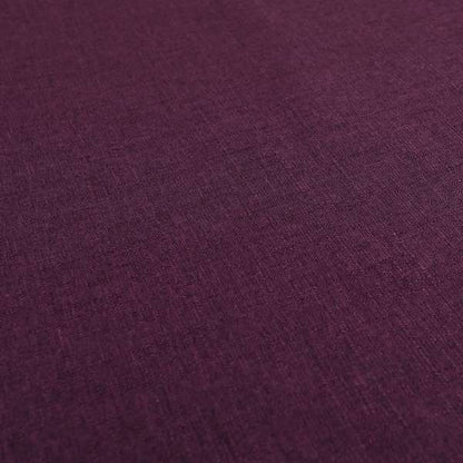 Regent Woven Look Plain Chenille Material Upholstery Fabric In Purple Colour - Roman Blinds