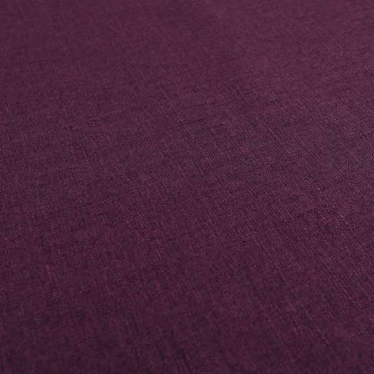 Regent Woven Look Plain Chenille Material Upholstery Fabric In Purple Colour - Made To Measure Curtains