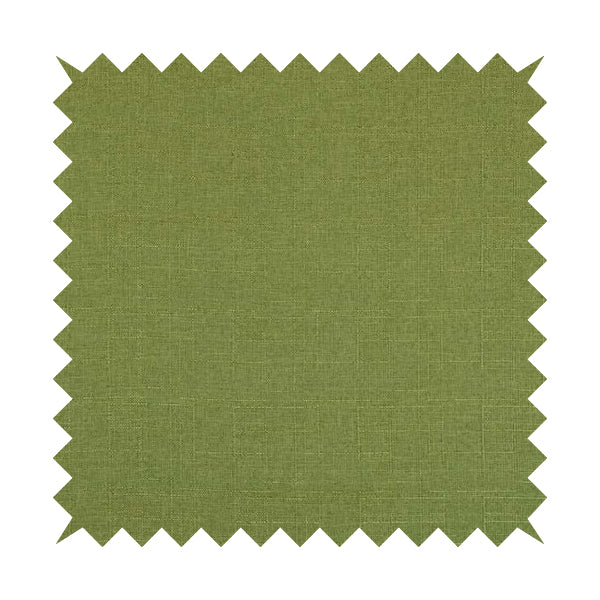 Regent Woven Look Plain Chenille Material Upholstery Fabric In Green Colour - Made To Measure Curtains