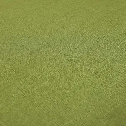 Regent Woven Look Plain Chenille Material Upholstery Fabric In Green Colour - Made To Measure Curtains