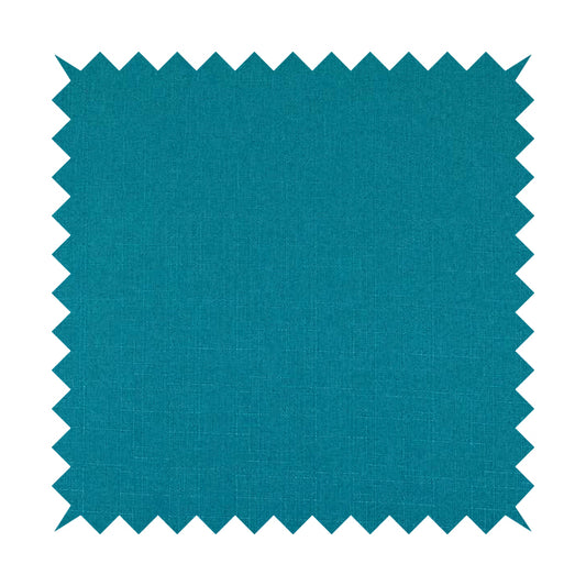 Regent Woven Look Plain Chenille Material Upholstery Fabric In Blue Colour