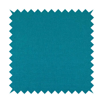 Regent Woven Look Plain Chenille Material Upholstery Fabric In Blue Colour - Made To Measure Curtains