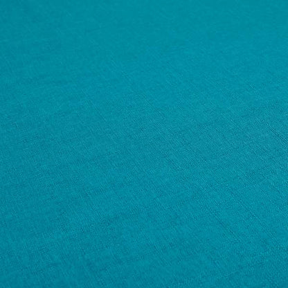 Regent Woven Look Plain Chenille Material Upholstery Fabric In Blue Colour - Roman Blinds