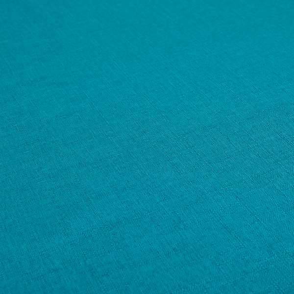 Regent Woven Look Plain Chenille Material Upholstery Fabric In Blue Colour - Made To Measure Curtains