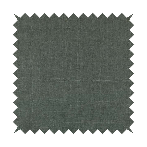 Regent Woven Look Plain Chenille Material Upholstery Fabric In Grey Silver Colour