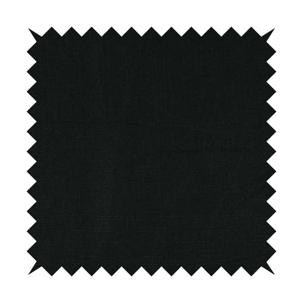 Regent Woven Look Plain Chenille Material Upholstery Fabric In Black Colour