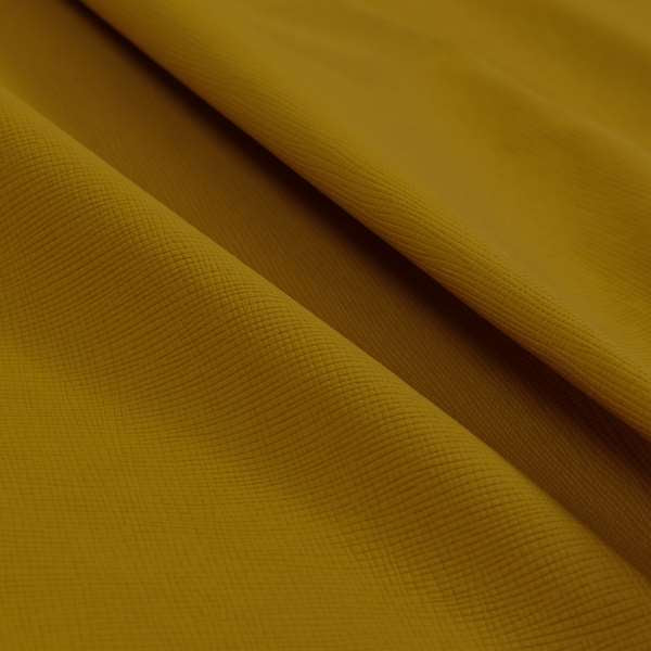 Rhodes Faux Leather In Soft Textured Matt Finish Yellow Colour Upholstery Fabric