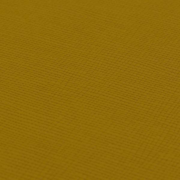 Rhodes Faux Leather In Soft Textured Matt Finish Yellow Colour Upholstery Fabric