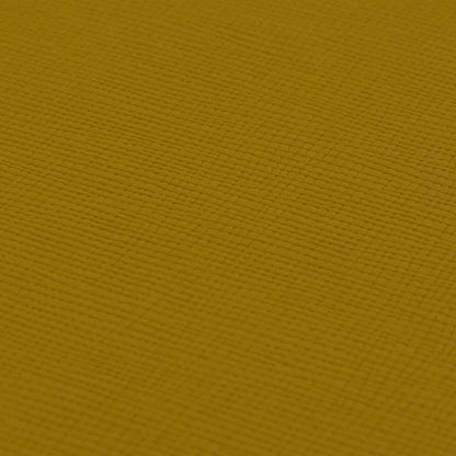 Rhodes Faux Leather In Soft Textured Matt Finish Yellow Colour Upholstery Fabric