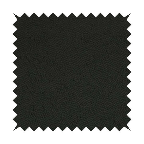 Rhodes Faux Leather In Soft Textured Matt Finish Black Colour Upholstery Fabric