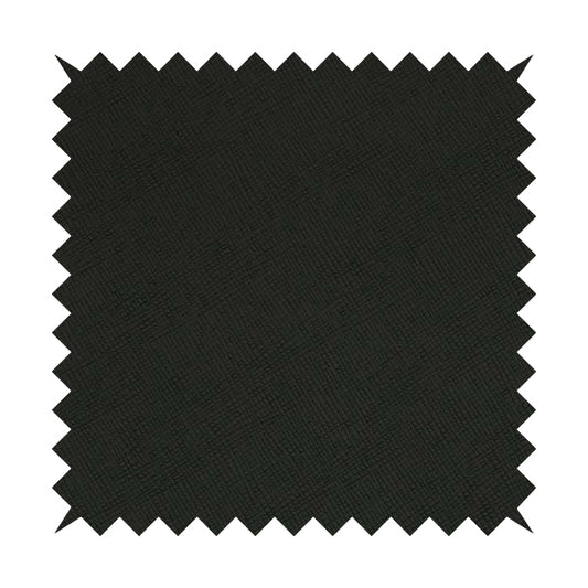 Rhodes Faux Leather In Soft Textured Matt Finish Black Colour Upholstery Fabric