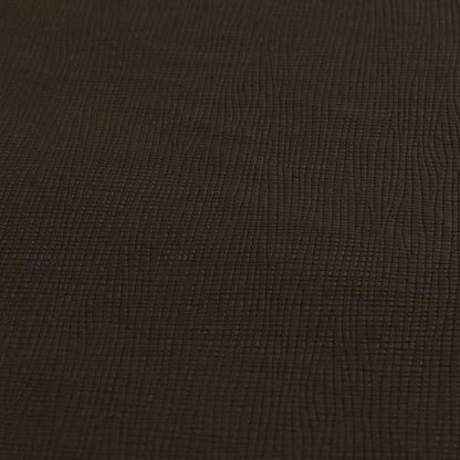 Rhodes Faux Leather In Soft Textured Matt Finish Brown Colour Upholstery Fabric