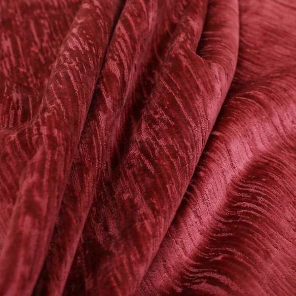 Rio Soft Textured Velvet Upholstery Fabrics In Red Colour - Roman Blinds