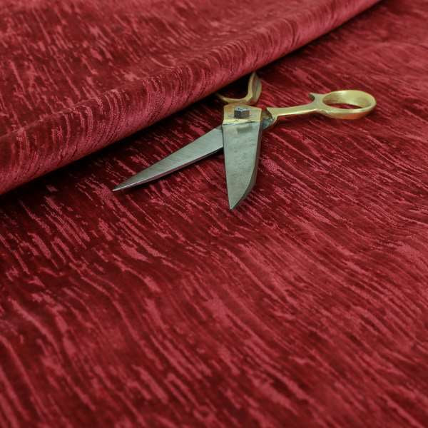 Rio Soft Textured Velvet Upholstery Fabrics In Red Colour - Roman Blinds