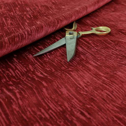 Rio Soft Textured Velvet Upholstery Fabrics In Red Colour - Roman Blinds