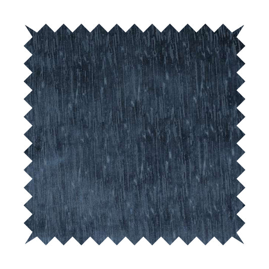 Rio Soft Textured Velvet Upholstery Fabrics In Denim Blue Colour