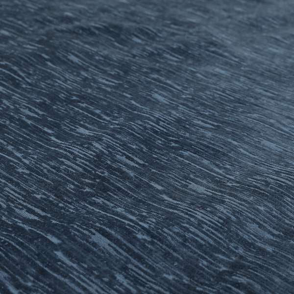 Rio Soft Textured Velvet Upholstery Fabrics In Denim Blue Colour