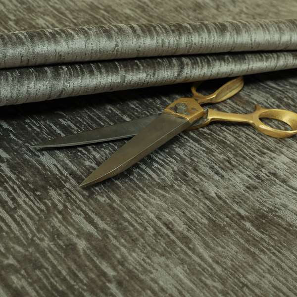 Rio Soft Textured Velvet Upholstery Fabrics In Grey Colour - Roman Blinds