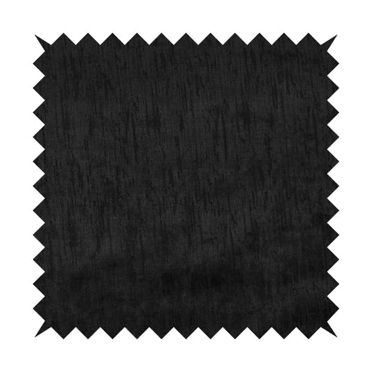Rio Soft Textured Velvet Upholstery Fabrics In Black Colour