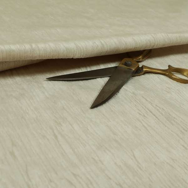 Rio Soft Textured Velvet Upholstery Fabrics In Cream Colour - Made To Measure Curtains