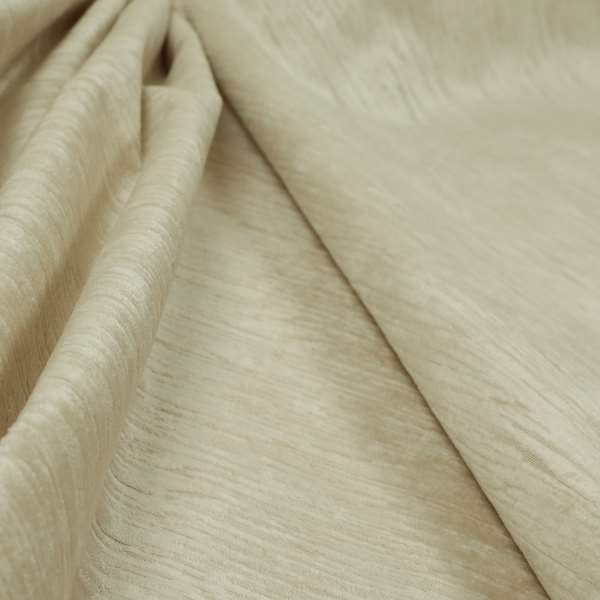 Rio Soft Textured Velvet Upholstery Fabrics In Cream Colour