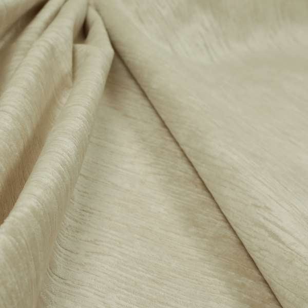 Rio Soft Textured Velvet Upholstery Fabrics In Cream Colour - Made To Measure Curtains