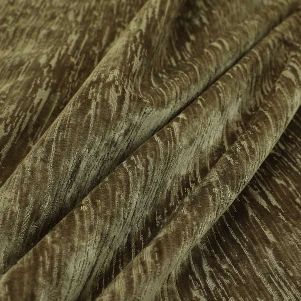 Rio Soft Textured Velvet Upholstery Fabrics In Brown Colour