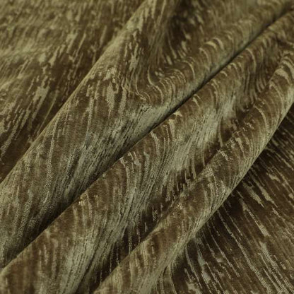 Rio Soft Textured Velvet Upholstery Fabrics In Brown Colour - Made To Measure Curtains