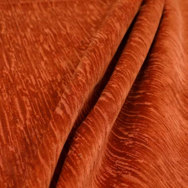 Rio Soft Textured Velvet Upholstery Fabrics In Orange Colour