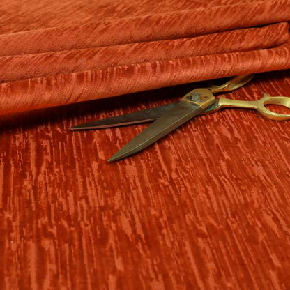 Rio Soft Textured Velvet Upholstery Fabrics In Orange Colour