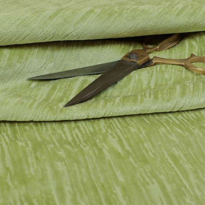 Rio Soft Textured Velvet Upholstery Fabrics In Light Green Colour - Made To Measure Curtains