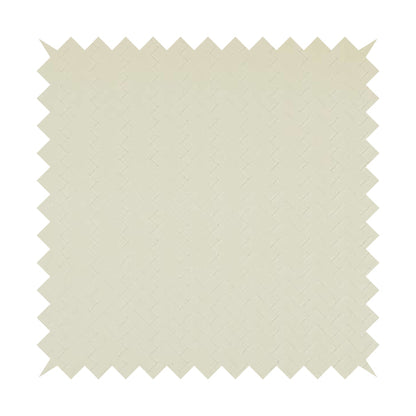 Rodeo Basketweave Pattern Semi Plain Faux Leather In White Colour Upholstery Fabric