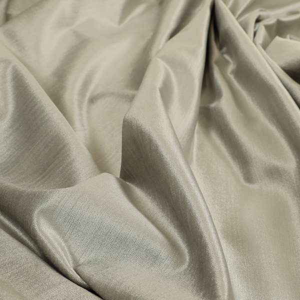 Rome Designer Silk Shine Velvet Effect Chenille Plain Furnishing Fabric In Silver Colour - Made To Measure Curtains