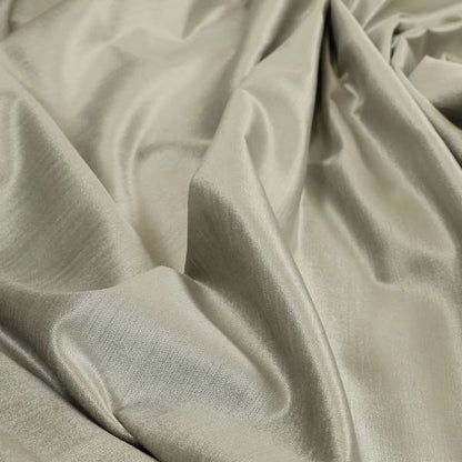 Rome Designer Silk Shine Velvet Effect Chenille Plain Furnishing Fabric In Silver Colour