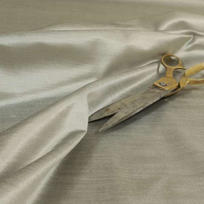 Rome Designer Silk Shine Velvet Effect Chenille Plain Furnishing Fabric In Silver Colour - Handmade Cushions