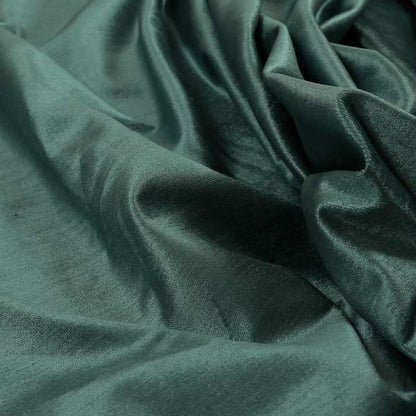 Rome Designer Silk Shine Velvet Effect Chenille Plain Furnishing Fabric In Blue Teal Colour