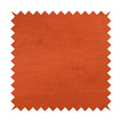 Rome Designer Silk Shine Velvet Effect Chenille Plain Furnishing Fabric In Orange Colour - Made To Measure Curtains