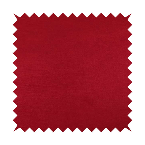 Rome Designer Silk Shine Velvet Effect Chenille Plain Furnishing Fabric In Red Colour - Made To Measure Curtains