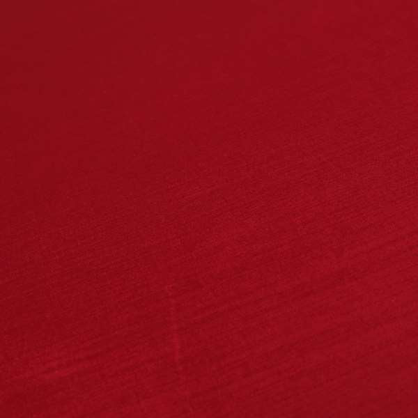 Rome Designer Silk Shine Velvet Effect Chenille Plain Furnishing Fabric In Red Colour - Made To Measure Curtains