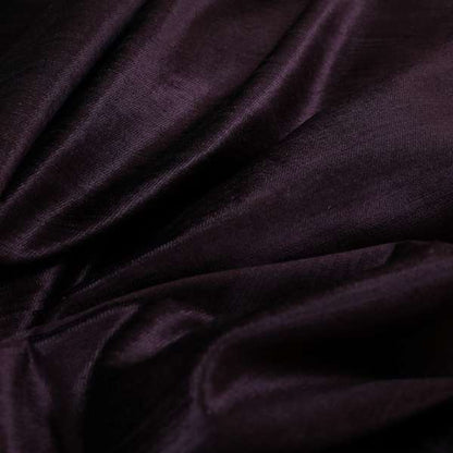 Rome Designer Silk Shine Velvet Effect Chenille Plain Furnishing Fabric In Purple Colour