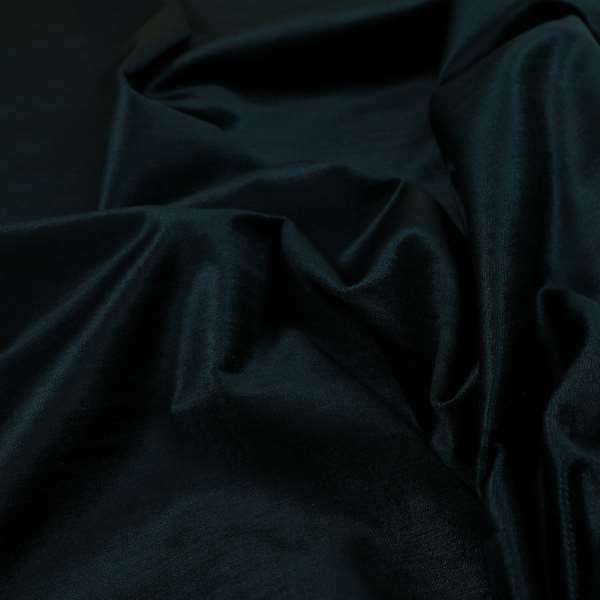 Rome Designer Silk Shine Velvet Effect Chenille Plain Furnishing Fabric In Midnight Blue Colour - Made To Measure Curtains